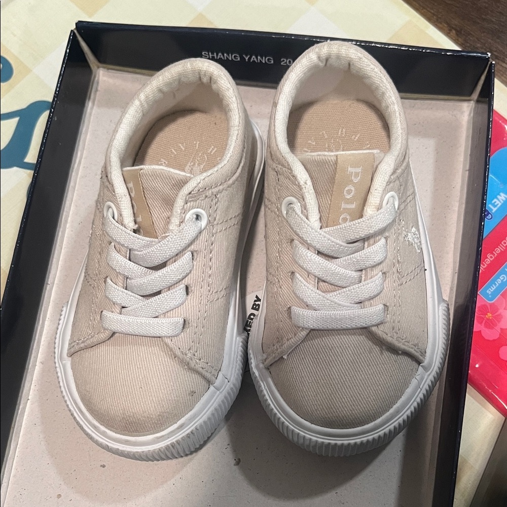 Polo by Ralph Lauren Kids Tan Canvas Sneakers